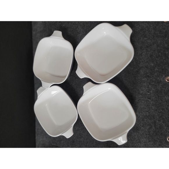 Lot of 4 CorningWare P41 ~ 3/4 Cup White with Blue Cornflower VINTAGE - Picture 4 of 4